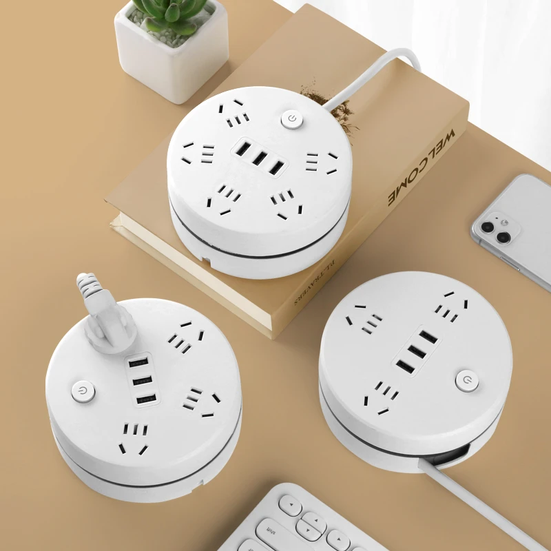 正品排插可伸缩插线板带USB家用拖线板学生宿舍插座可收纳多插位