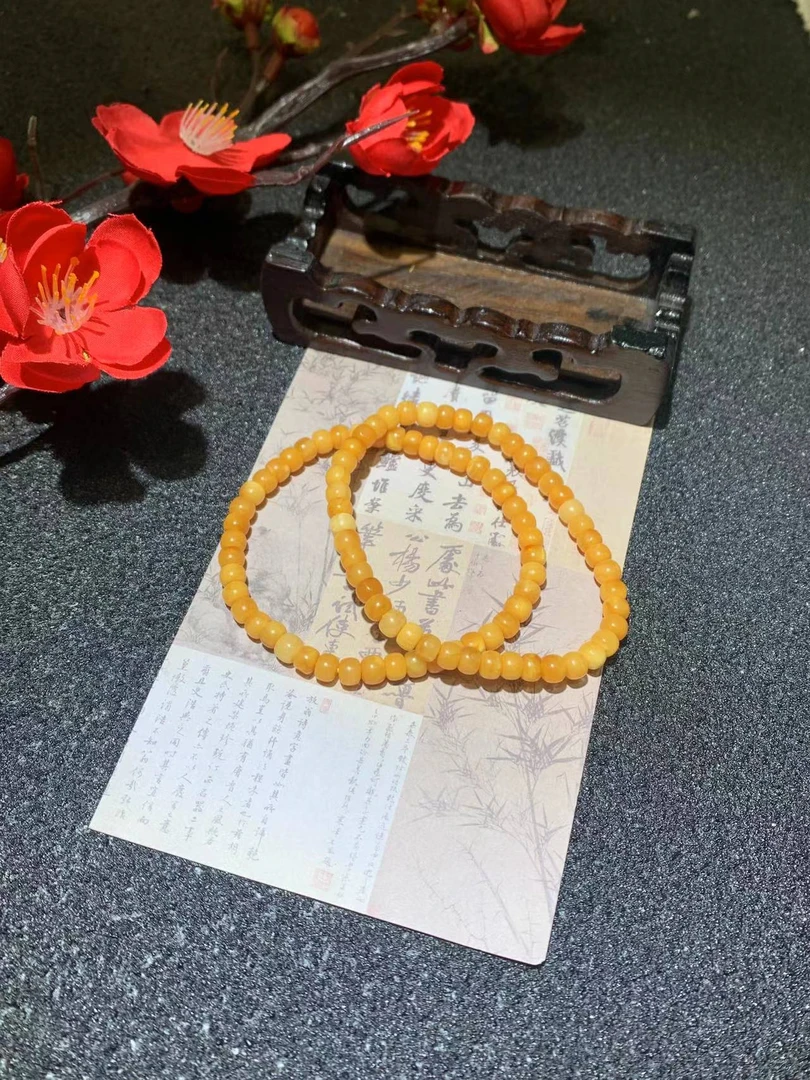 （卡5+）蜜蜡手串F766多样性发一