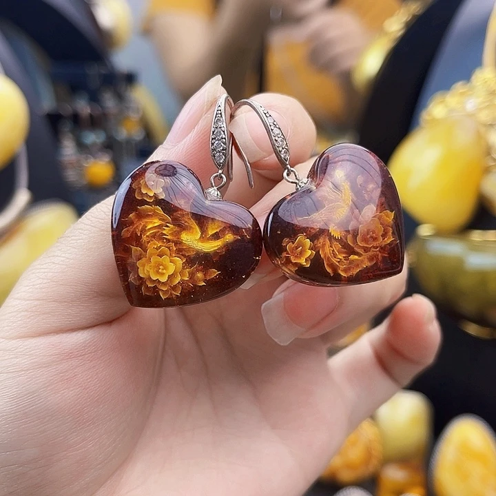 琥珀银S925镶嵌裸石