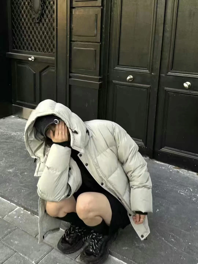 （不是棉服）冬季新款帽子可拆卸带背带保暖外套抗寒抗冻休闲