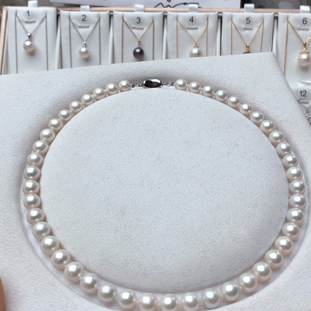 淡水珍珠银S925镶嵌项链星****洋