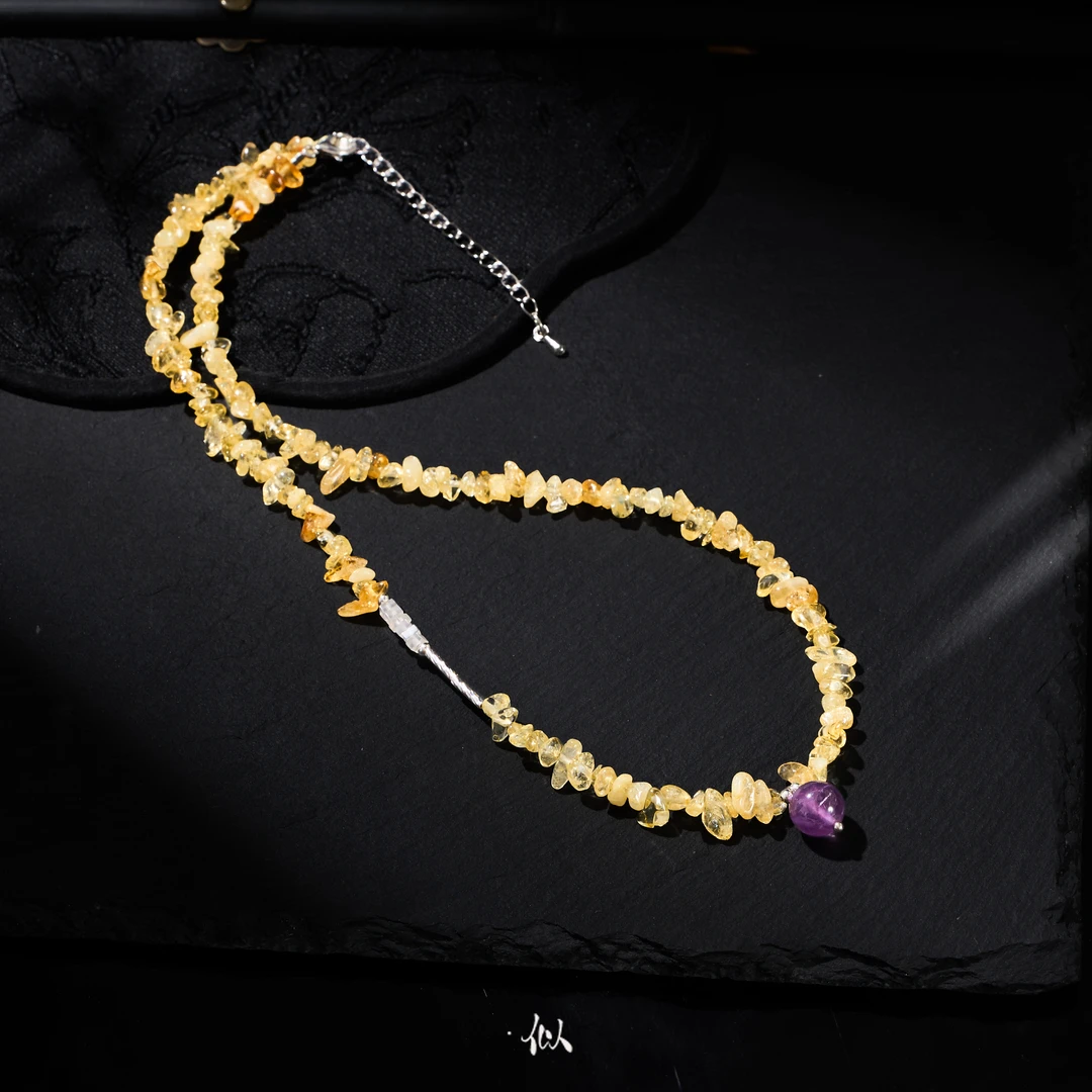 【煌珀】· 似梓珠宝 · 随形黄水晶项链  SZCC1650206