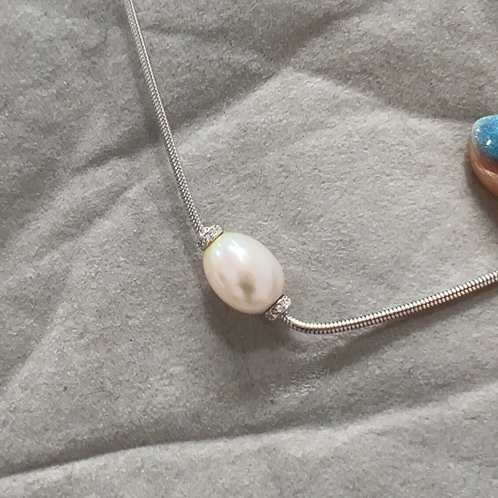 颈饰银S925镶嵌海水珍珠