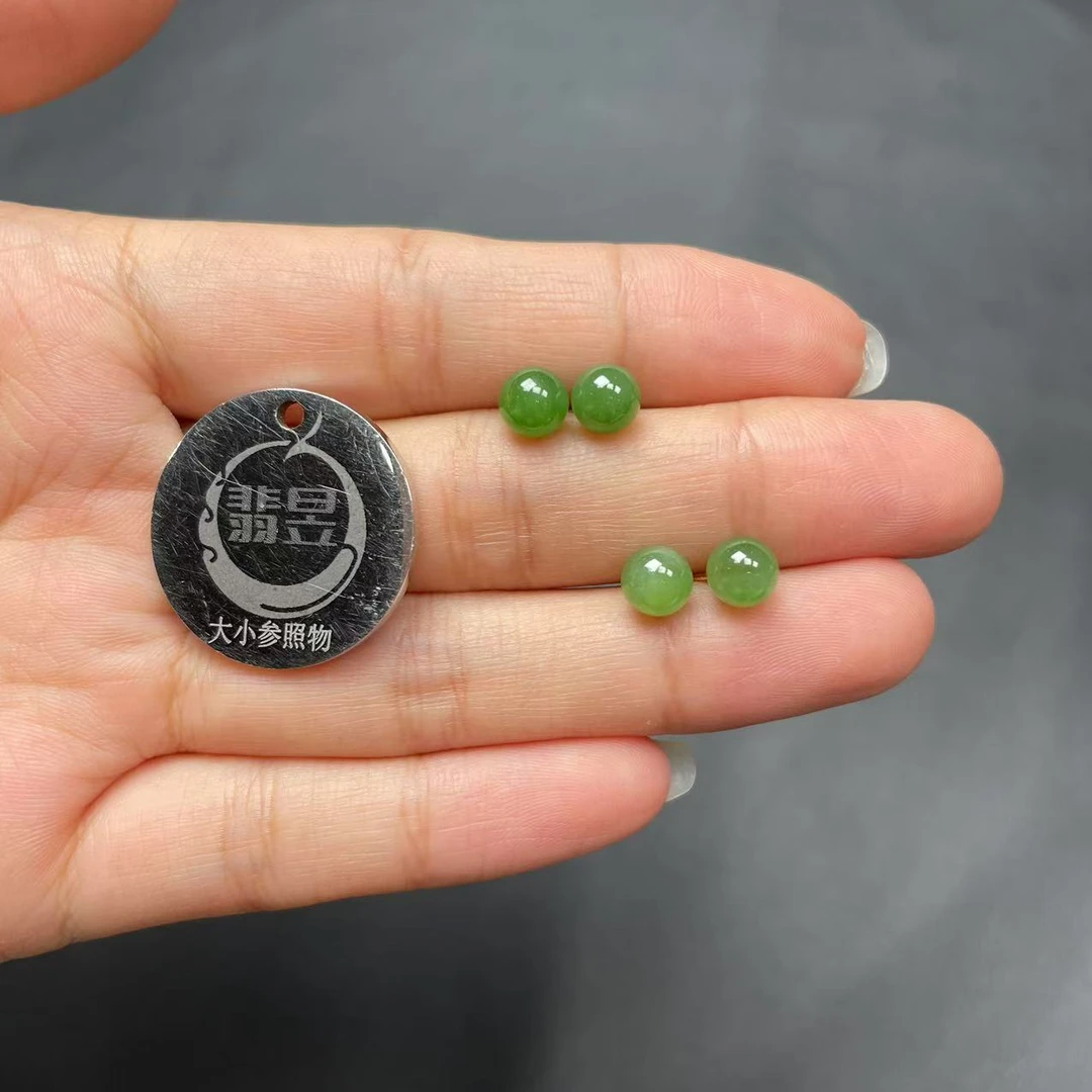 翡昱-N6-38618-622-和田玉耳饰s925银镶-多样性发一对-C