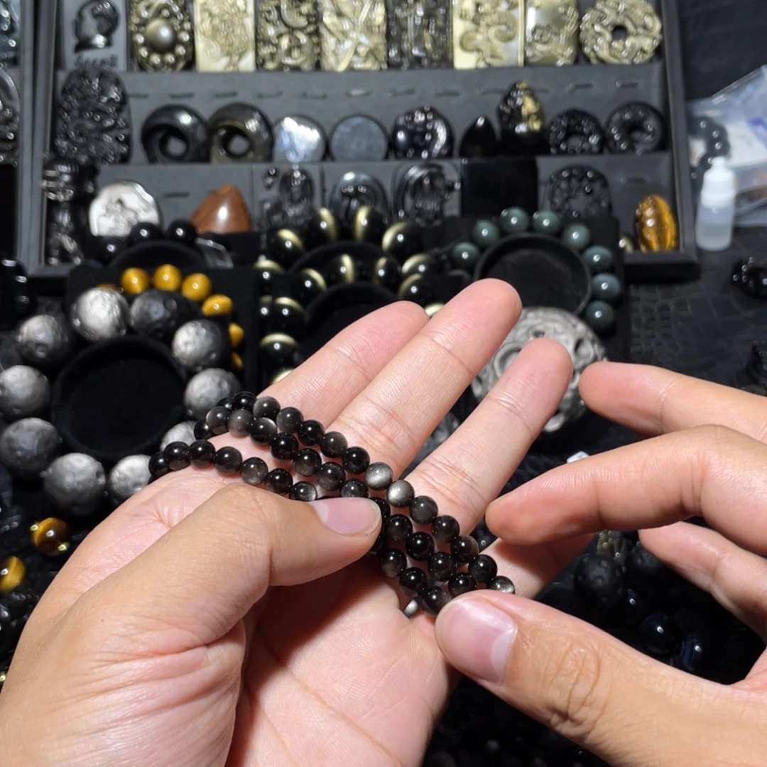 L***e未镶嵌黑曜岩珠宝奇石