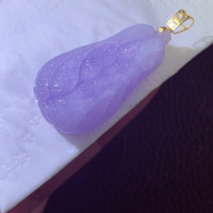 颈饰18K金镶嵌翡翠翡翠