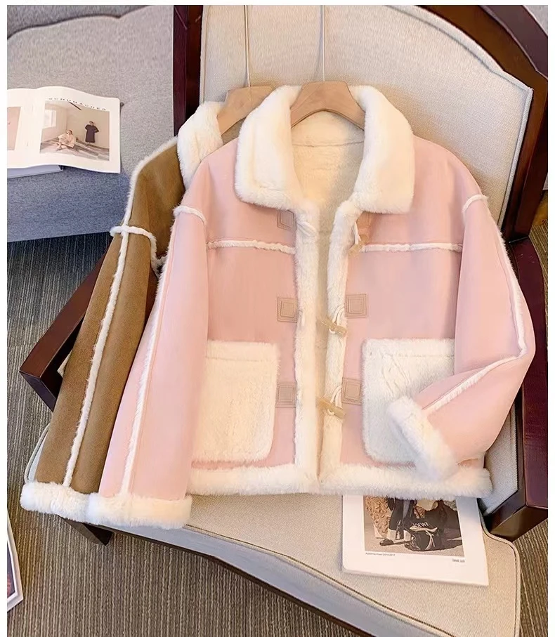 B161-B170毛衣网红洋气时尚宽松加绒加厚秋冬套头针织百搭女士