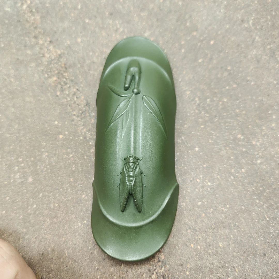 宜兴原矿紫砂知足茶则柴烧工艺紫砂配件