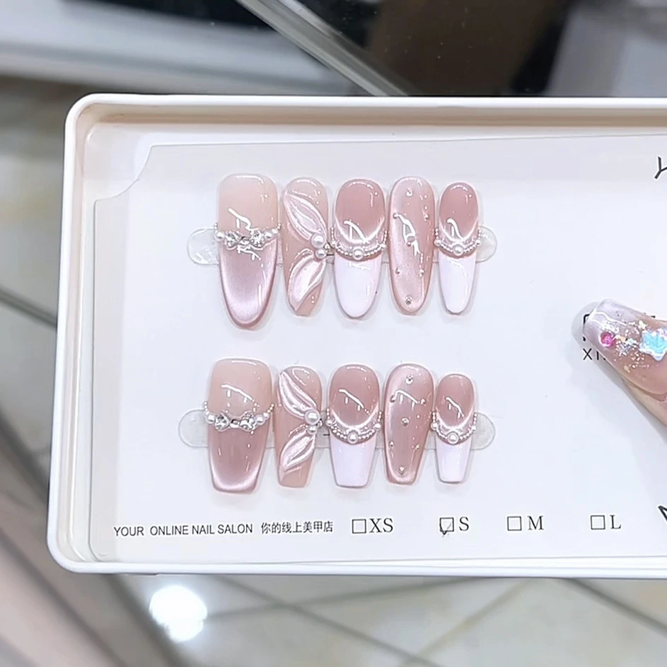 3000 NAIL “miumiu小姐”设计师高定原创纯手工高级猫眼显白穿戴甲