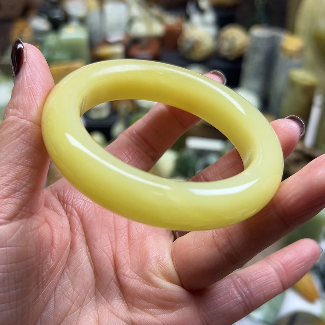 岫玉未镶嵌颈饰辽阳料54.5有纹不扣送油