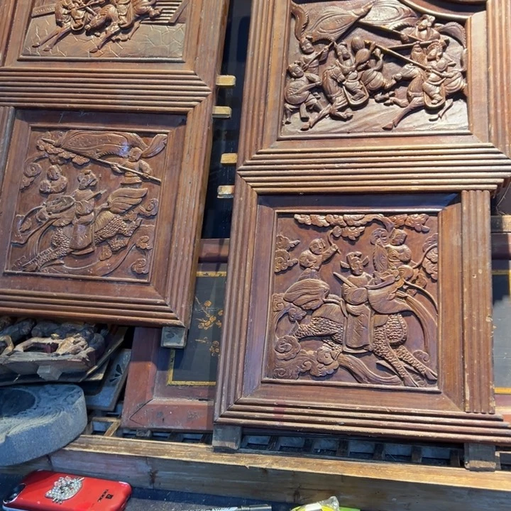 【闪购商品】香榧木阳****子老木雕花板艺术