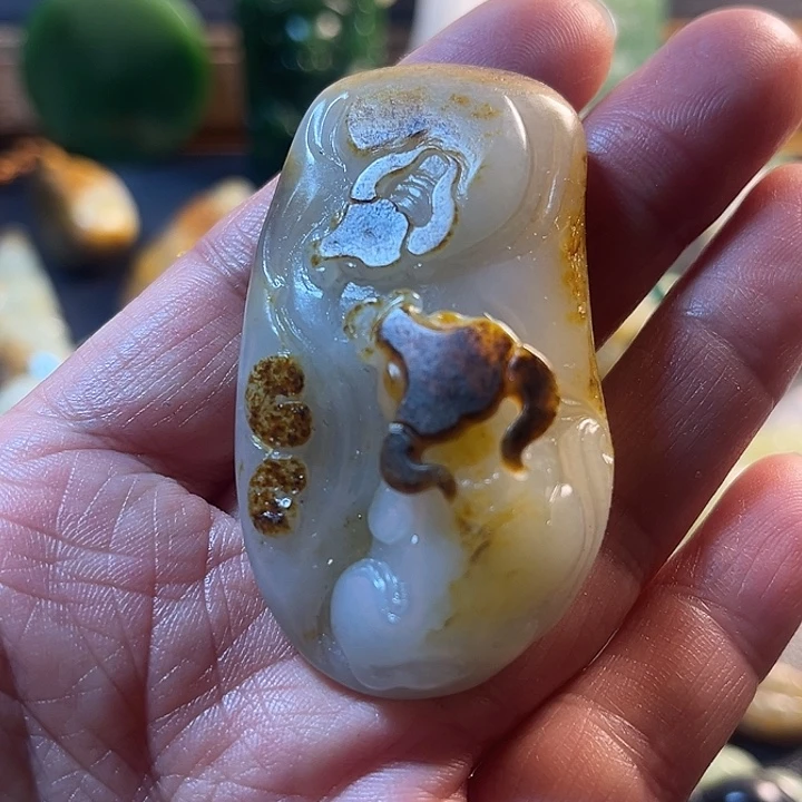 和田玉未镶嵌挂件