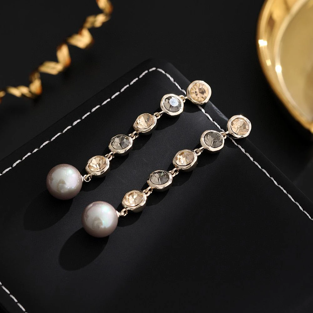 铜合金耳饰 《货号6066》多彩珠珠吊坠