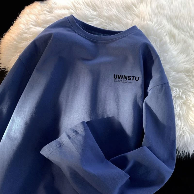 【TQUX港奢男装】长袖男孩t恤夏季季2025新款透气Trbottomyy多功