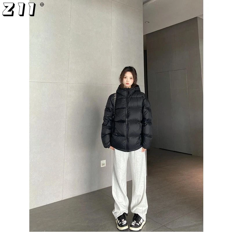 Z11设计感棉袄新款厚实休闲叠穿冬季黑色显瘦棉服遮肉小众显瘦女