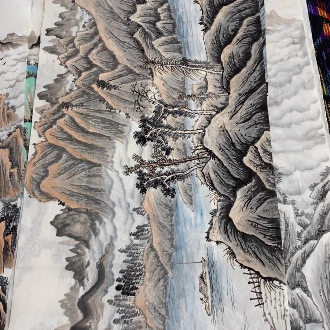 国画国画山水四尺湿中心  琪