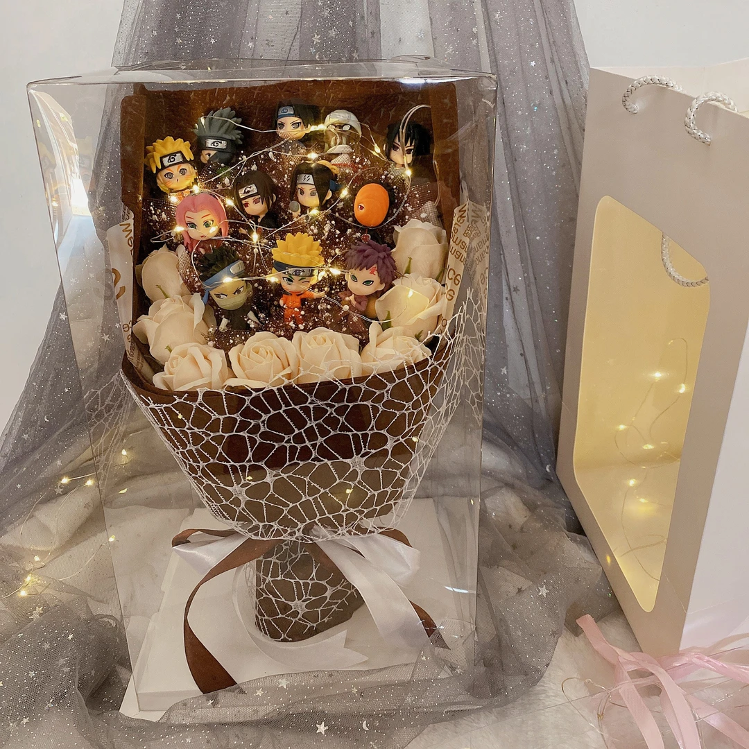火影忍者手办公仔花束 送男友老公走心的创意礼物圣诞节惊喜礼品