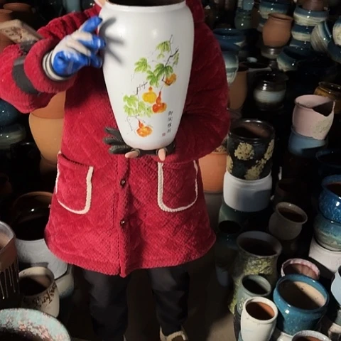 口17高33瑕疵一个盆子。