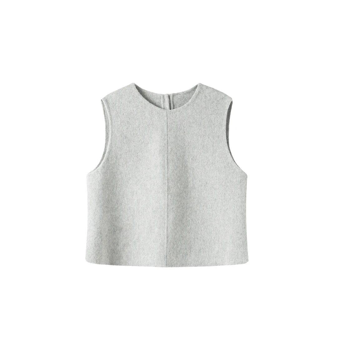 新款修身羊毛马甲休闲同款马夹冬季秋冬女秋冬高级女大衣22