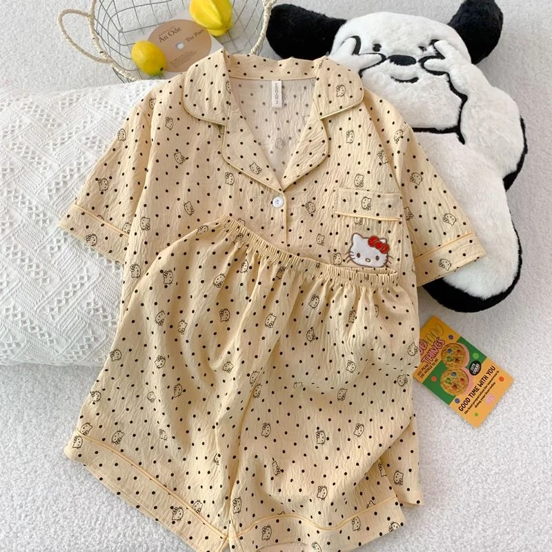 【夏季合集】云朵棉短袖短裤睡衣套装女2025新款两件套家居服可外穿