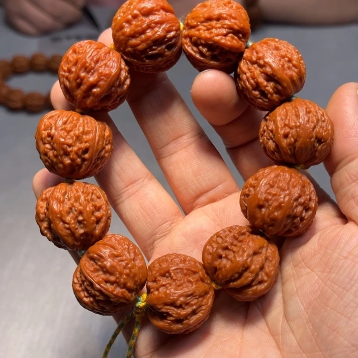 文玩核桃把件磨盘8220