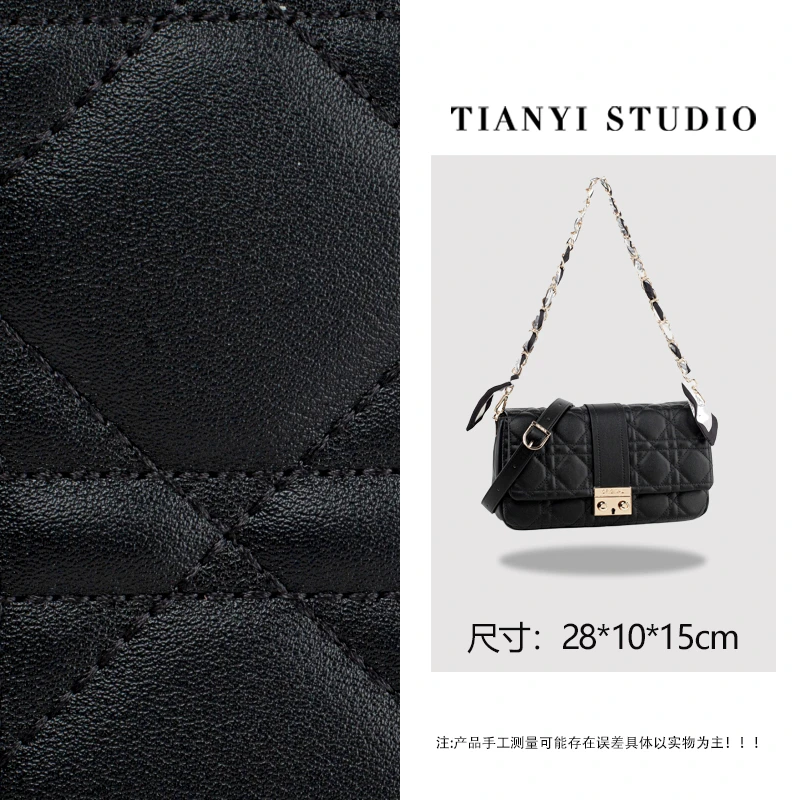 【天一甄选】QYX-98157-黑色 轻奢小众设计感时尚斜挎女包包