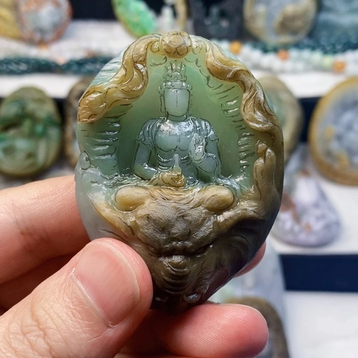 靖***定制翡翠未镶嵌A半成品毛胚定制