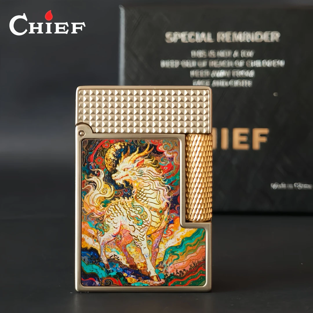 CHIEF新款双面精雕打火机创意家庭用品2025年火爆款网红款高颜值