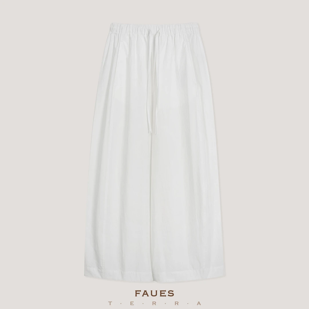 FAUES 素笺 日本近江晒盐缩纸感超轻盈筋骨感文艺气质腔调奶奶裤