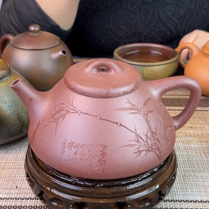 紫砂茶壶底槽清480cc