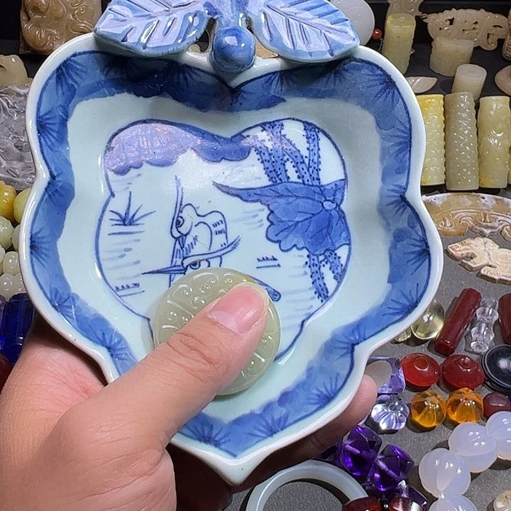 瓷，瓷盘，纯手工制作风*