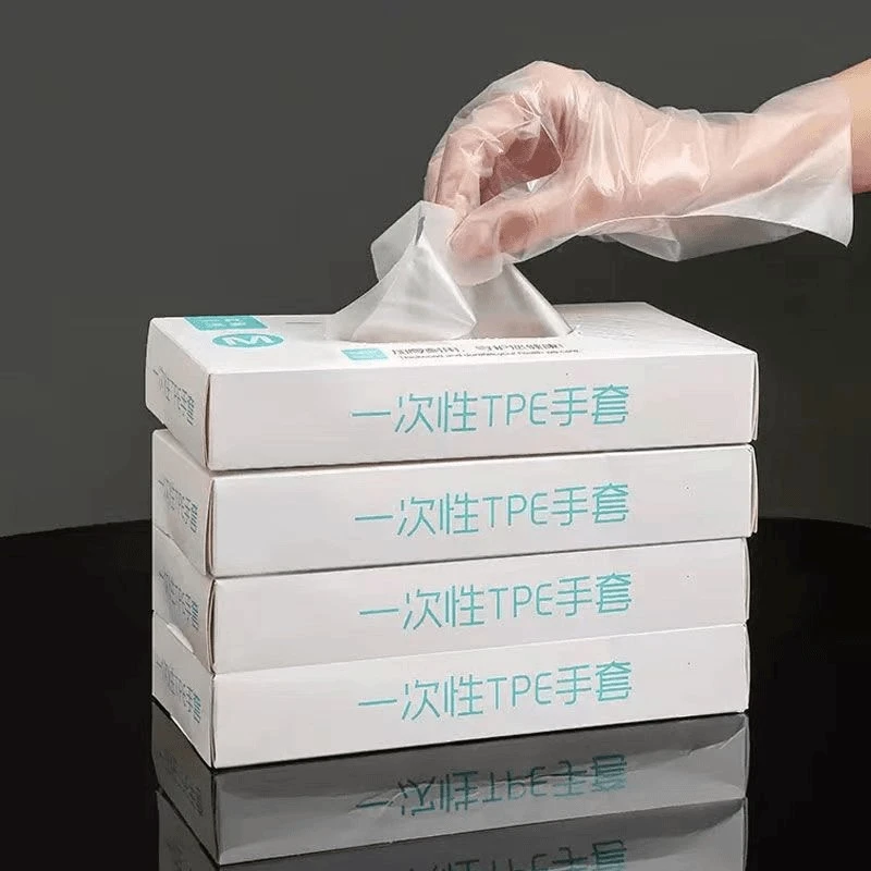 【食品级】一次性TPE手套盒装家用防水防油耐用加厚烧烤透明手套