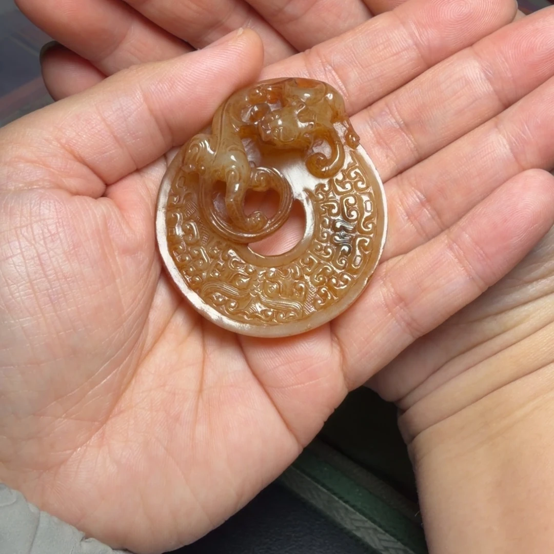 禅***和田玉（糖玉）未镶嵌车挂