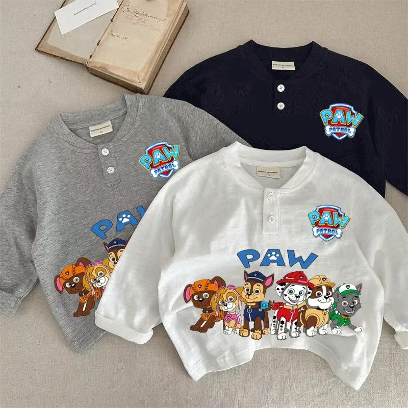 2025新款长袖中大童卡通拉布布百搭宽松外穿打底上衣中小童同款潮