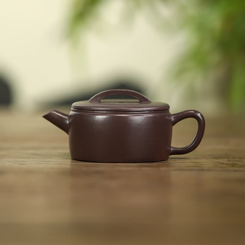 【小汉瓦】原矿老紫泥 135cc 手工制作 内推孔宜兴紫砂壶
