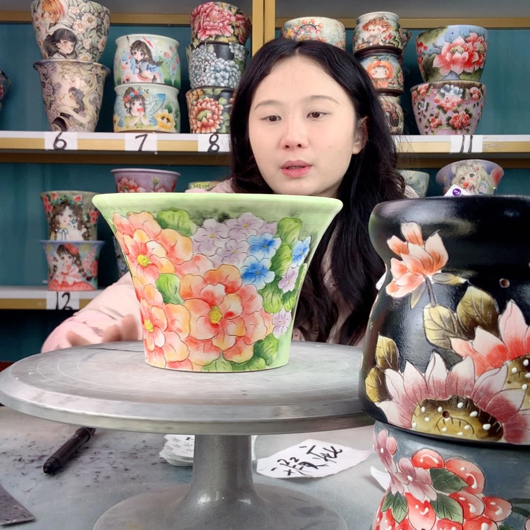 罐景德镇手工瑕疵418