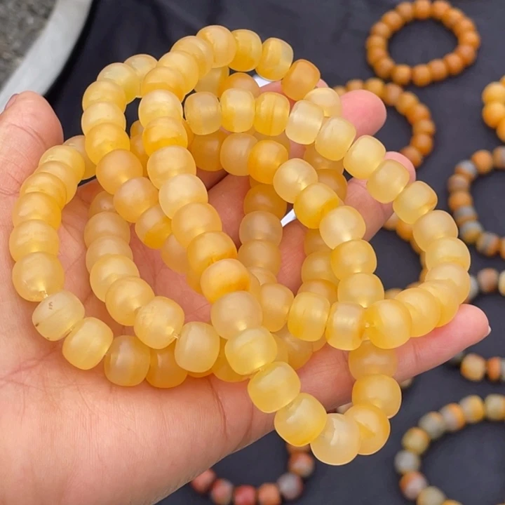 石英质玉（黄龙玉）未镶嵌108手串