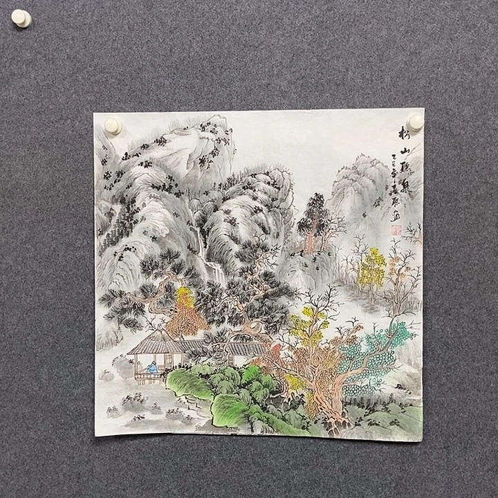 国画四尺斗方一副