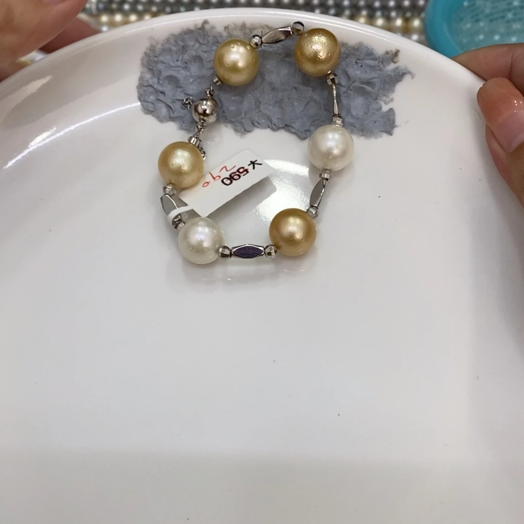 颈饰合金海水珍珠蕾*白金手链不退不换忙