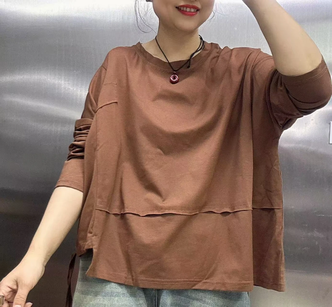 抽绳假口袋百搭单色卫衣01912
