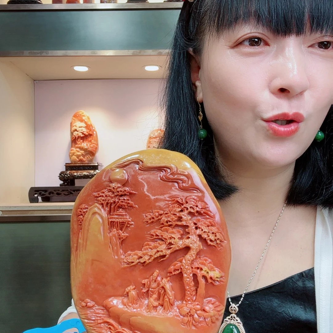 道***智寿山石昌化田黄摆件