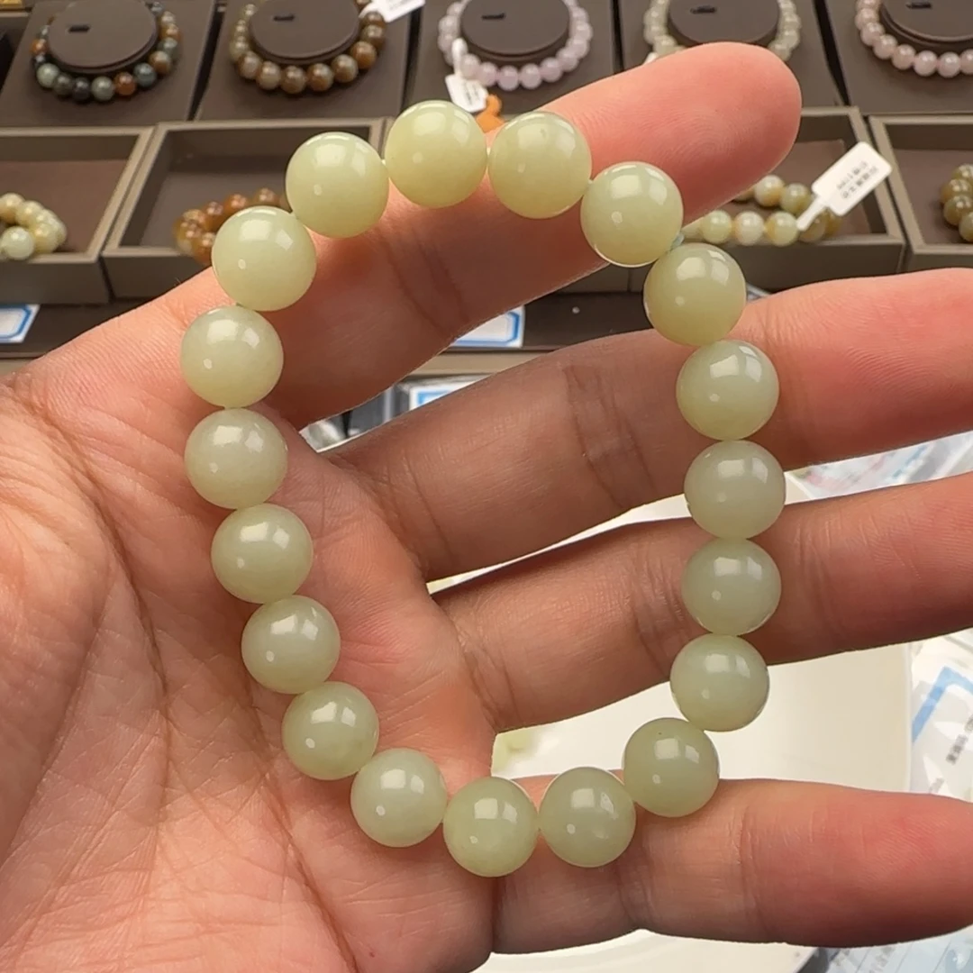 和田玉未镶嵌手链卡10猪油膏34