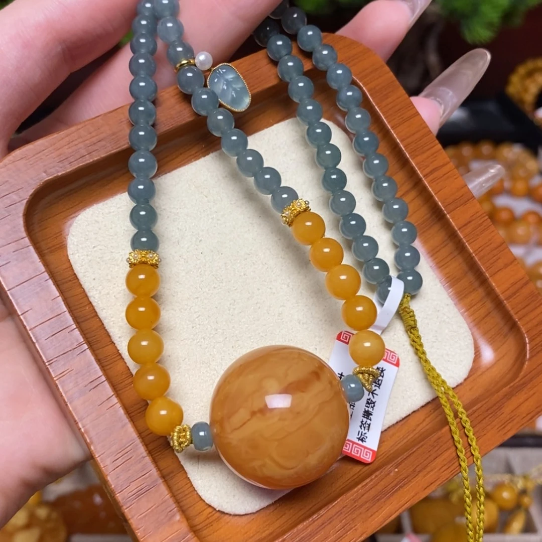 【闪购商品】蜜蜡颈饰未镶嵌项链