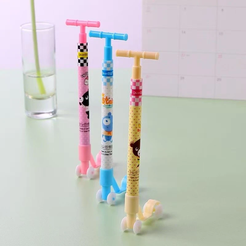 可爱创意滑板车造型圆珠笔小清新学生原子笔礼品奖品儿童玩具文具