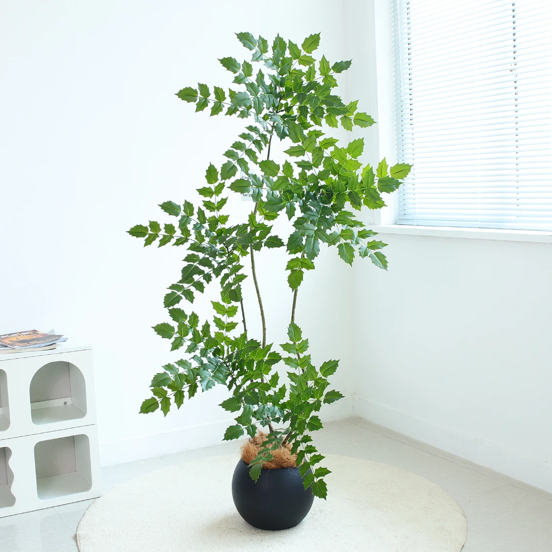 【活动促销】假花橡树仿生植物客厅室内电视旁假盆栽落地摆件盆景