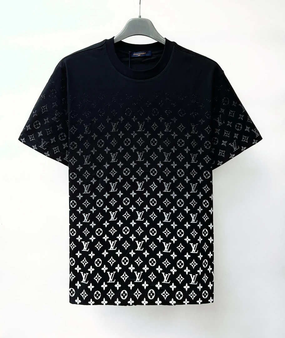 未使用 LouisVuitton/路易威登 HL 经典圆领渐变短袖T恤HKY46W