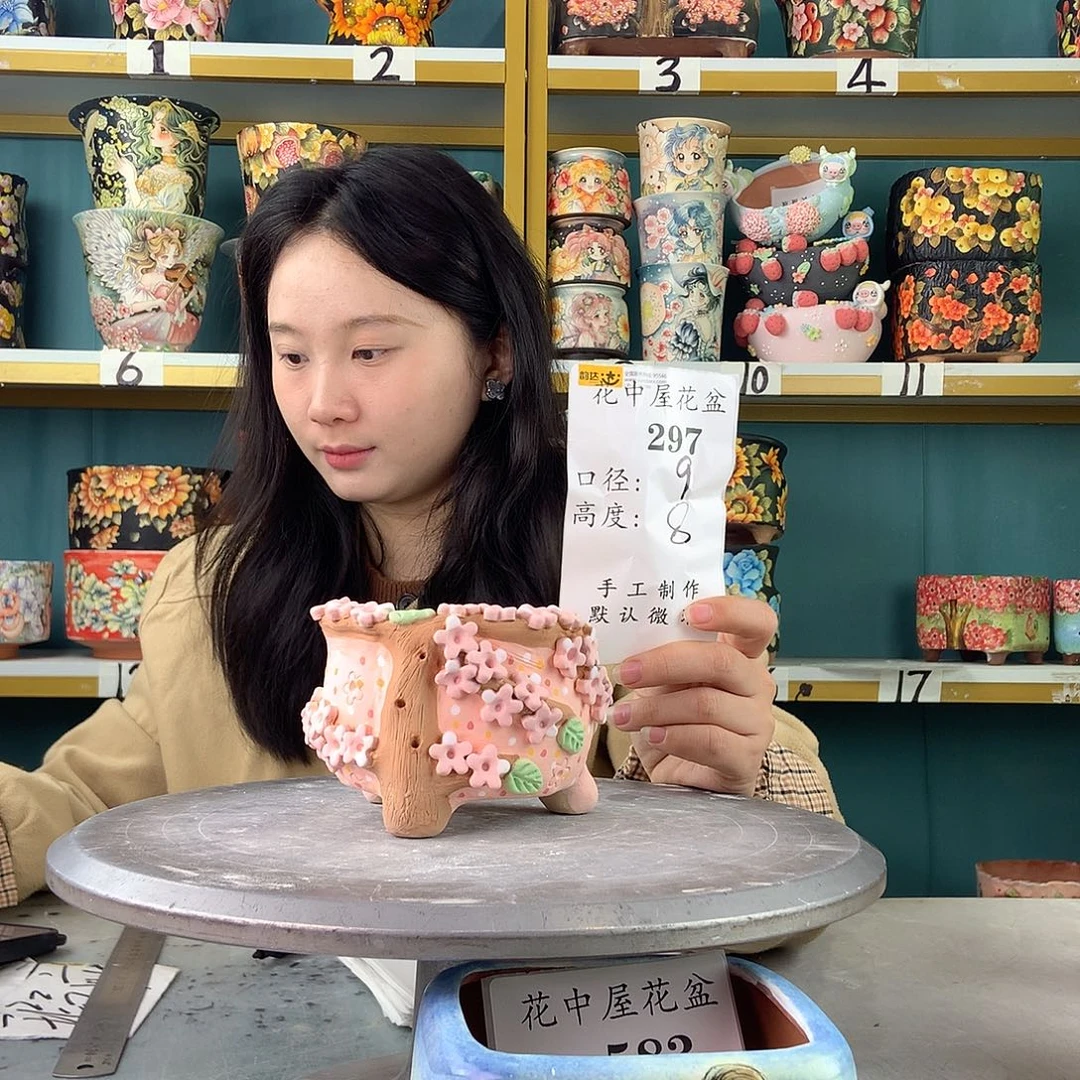 当***归陶景德镇手工花盆297