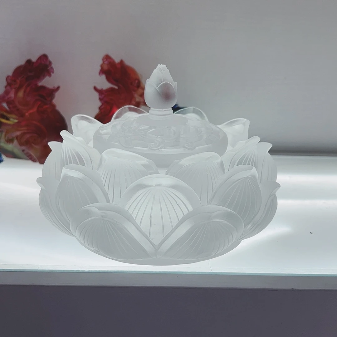 【闪购商品】琉璃手工艺品荷花香炉