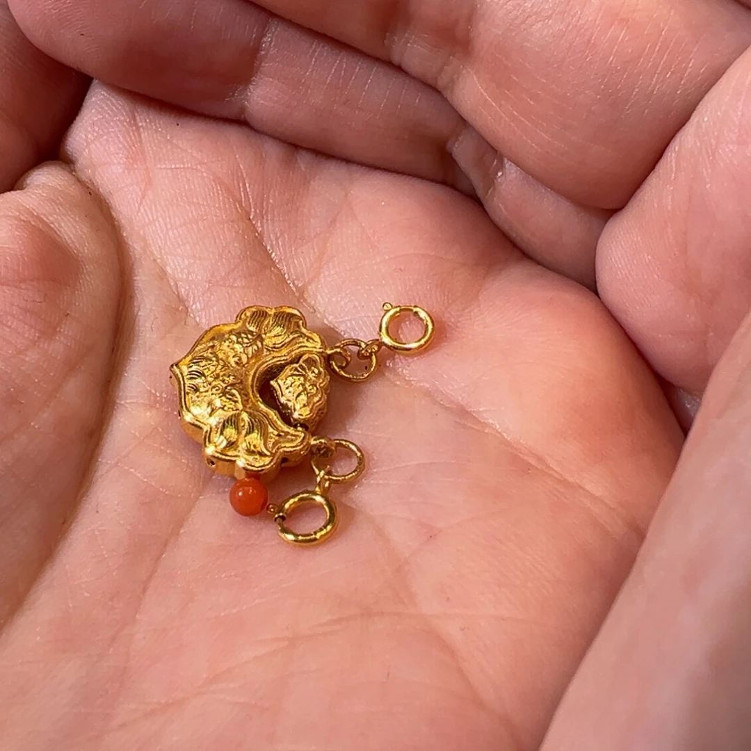 南红玛瑙配件18K金镶嵌赛*文配件