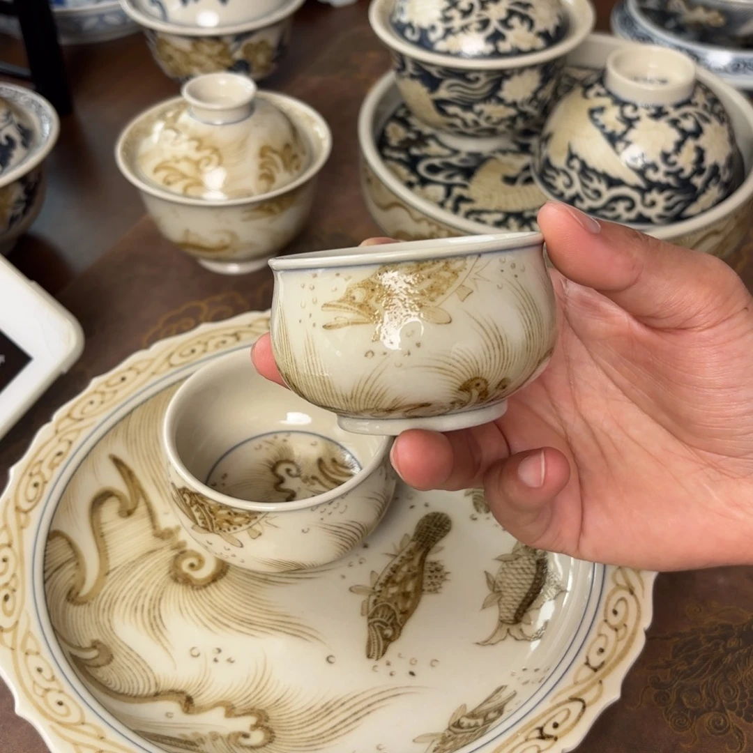 摆件景德镇手绘茶器